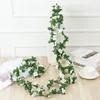 Decorative Flowers & Wreaths Green Leaf Artificial Silk Fake Ivy Rose Garland For Christmas Decoration Wedding Arch Table Decor Faux Plant V