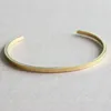 Bangle Trendy Creative Gold Plate Stainless Steel DIY Engrave Words Opening Adjustable Bracelets For Women Fashion JewelryBangle