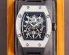 豪華な時計リチャルミル洗練されたビジネスサファイアワインバレルトレンドフルオートマティックスチールメカニカルファッションレザーラミナスOJS4 L