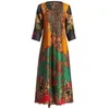 Summer Boho Casual Floral Silk Maxi Dresses Elegant Party Vestidos Women Vintage 4xl Plus Size Chiffon Midi Dress 220516