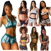 21Style brev designer badkläder kvinnor bikini set ärmlös väst tankar + shorts baddräkt mode 2 stycke outfits sommar baddräkt s-xl bekvämt