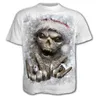 Enge schedel heren t-shirts punk 3D-shirts zomer mode tops O-hals T-shirt Jongens kleding Grote maat Streetwear 220411
