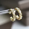 Европа Америка мода стиль леди женская латунная 18K Gold Golgraved B инициалы мать жемчужной змеи вигиру Snakelike STED серьги