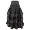 Women's Sleepwear Women's Victorian Gothic Skirts Women Asymmetrical Ruffled Satin Lace Corset Skirt Vintage Steampunk Cosplay Costumes