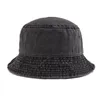 Beretten Vintage gewassen katoenbekken emmer hoed met logo unisex outdoor casual visserij visser hoeden doe -het -zelf aangepaste capsberets