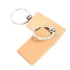 Keychains 40Pcs Blank Wooden Key Chain DIY Wood Tags Gifts Yellow RectangleKeychains