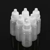 50pcs 10mlソフト空のプラスチックスクイーズドロッパーボトル目滴液体容器ストレージ補充可能なトラベルボトル白い色220608