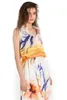 Damskie stroje kąpielowe damskie pareo żółte wzorzyste wzorzyste sukienka plażowa Seksowna tunikowa garnitur plażowy żeńskie bikini okładki