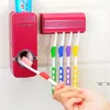 Distribuidor de pasta dentária automática com porta -escova de dentes Defina o montagem da parede da família para escova de dentes e pasta de dente rre14173