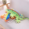 55-120cm 3d Kawaii Gecko Plush Toy Soft Filled Animal Cute Chameleon Lizard Doll Pillow Cushion Kid Boy Girl Birthday Present 220506