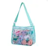 Sac de plage en maille creuse pour enfants, sacs de rangement de collection de jouets de voyage avec fermeture éclair pour enfants