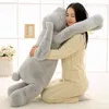 Belle Animal Géant 90cm 120cm Doux Dessin Animé Grande Oreille Lapin En Peluche Jouet Lapin En Peluche Oreiller Fille Cadeau 220721