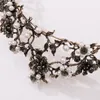 Accessori per capelli da sposa per perle da sposa per perle di cristalli viola neri