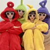 Herrspåriga hem 4 färger cosplay för vuxna roliga tinky winky anime dipsy laa-laa po mjuka långa ärmar bit pyjamas costumemen's track