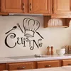 Adesivi da parete da cucina decalcomanie in vinile per citazione inglese decorazione per la casa arte decorativa sala da pranzo PVC per bar 220716