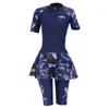 Fashion Turkey Sport Muslim Swimwear Plus Size Short Sleeve Islamic Swimsuit Women Modest Swim Skirt Swimming Suit 2207022894971