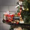 Décorations de Noël Ensemble de trains d'arbres électriques se fixe à vos sons réalistes Lumières Jouet cadeau à piles DropshipChristmas Dec