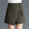 Summer Women Short Pants Fashion Cross Strap Female High midje Shorts Slim Fit Streetwear Woman Plus Size M-4XL Women's W220322