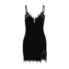 Insgoth gótico escuro cruz preto mini vestido vintage sexy cinta de espaguete cintura alta fenda es goth festa clube feminino w220421
