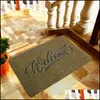 Polyester Black Brown Entrance Doormat Tpr Rubber Bathroom Kitchen Non-Slip Welcome Mat Mud-Removing Sand-Strip Floor Carpet Drop Delivery 2