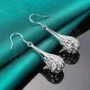 925 Sterling Silver Water Droplets/Raindrop Dangle Earring For Women Wedding Engagement Party Fashion Charm smycken