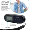 Pocket FM Radio FM64-108MHz Portable Sports Radio Receiver with LCD Display Neck Lanyard 3.5mm Headphone