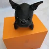 Keeychains ceramica in pelle Design di animali da cartone animato Design per cani da cani francese per cani a sospensione Accessori a ciondoli Trinke6642168