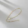 Chains Silver Color Hollow OT Flower Necklace Ladies Temperament Korean Wild 18K Gold AccessoriesChains