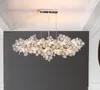 Lampes lumineuses postmodernes de luxe créatif salle à manger lustre en verre personnalité simple concepteur salon lampes d'étude