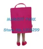 Mascotte bambola costume mascotte rosa shopping bag mascotte costume formato adulto cartone animato sacchetti di carta tema shopping costumi pubblicità carnevale fantasia