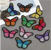 Łaty haftowe aplikacje do szycia kwiaty żelazo motyl na łatce do odzieży kurtki delikatne naklejki haft słonecznikowy DIY Akcesoria