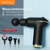 HERALL Compress Massage Gun Muscle Deep Tissue Percussion Massager for Body Neck Relaxation Pain Relief Pain Therapy 220530