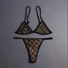 Frauen Drei-Punkt-Badeanzug Mode Sommer Zweiteilige Bikini-Anzüge Set mit Buchstaben Sexy Strand Badeanzüge Bademode Kleidung hochwertige 5A