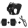 Dog Collars & Leashes Military Service Working Training Tactical Molle Harness For Large Vest With Side Bags Pouches Collar And Leash SetDog