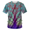 est Harajuku T Shirts Young Fashion 3D Dream Trees Printed Tshirts Men Casual Summer Beach Tshirt Unisex Tees 7xl 220623