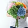 Decorative Flowers & Wreaths 49cm 3D Hand Feeling Hydrangea Moisturizing Simulation Flower Single Wedding Bouquet Artificial FlowersDecorati