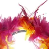 Boncuklar Festivali ile Renkli Çiçek Tüy Head Bandı Cadılar Bayramı Moda Saç Band Hoop Performans Saç Aksesuarları