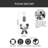 Noir et Blanc Animaux Bébé Lit Cloche Sécurité Siège En Peluche Jouet Mobile Bébé Lit Carillons Hochets Cloche Poussette Accrocher Voiture Suspendus 220531