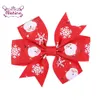 Mode Cartoon Print Bowknot Säuglings Haar Clips Nette Handgemachte Bögen Entenschnabel Clips Baby Kopfbedeckungen Haar Zubehör Weihnachten Geschenke