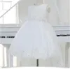 Girl's Dresses Toddler Girl White Baptism Dress Christmas Costumes Baby Girls Princess 1 Year Birthday Gift Kid Long Traling Party Wear