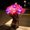 LED Light Up Rose Glowing Silk Flower Birthday Party Supplies Wedding Decoration Valentines Mothers Day Halloween Fake Flowers GCE13589