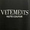 Streetwear VETEMENTS T-shirt Casual Casal Moda Decote em O Alta Qualidade Simples VTM Letra Estampada Tamanho Grande Preto Branco Nova Camiseta