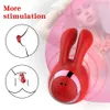 Cute Rabbit Vibrators Shape Clitoris Stimulator Female Masturbator 5 and 8 Modes Oral Sucking Vibrator Nipple Clamps