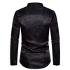 Herren Paisley Kleid Hemd Smoking Hemden 2022 Marke Neue Slim Fit Stehkragen Hemd Männer Camisa Masculina Party Business hemd L220704