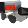 högkvalitativa designersolglasögon män kvinnor klassiska solglasögon aviator modell G15 linser Dubbelbrodesign passande Fashion beach ytxxxx