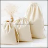 Storage Bags Home Organization Housekee Garden Diy Travel Cotton Linen Dstring Sundries Small Beam Rope Pouches Handmade Candy Gift Bag Ki