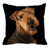 Cushion/Decorative Pillow Airedale Terrier Breed Standard Pattern Linen Case Sofa Square Decorative Cover Animal Cushion 45x45cmCushion/Deco