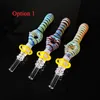 10mm Joint Heady Glass Hookahs Nector Collector NC Kits With Smoking Accessories Quartz Tips Dab Straw Oil Rigs Smoking Pipes Colors Random