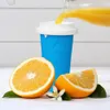 2022 Sommer wiederverwendbare benutzerdefinierte Silikonbecher, kreative Creme Squeeze Slushy Maker Eisbecher