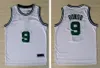 Vintage-Basketballtrikots genäht 33 Larry Bird-Trikot 34 Paul Pierce Ray Allen Kevin Garnett Rajon Rondo-Trikots Weiß Grün Schwarz Retro Atmungsaktive Sporthemden